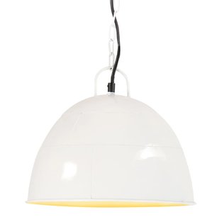 Hanglamp industrieel vintage rond 25 W E27 31 cm wit Hanglamp industrieel vintage rond 25 W E27 31 cm wit