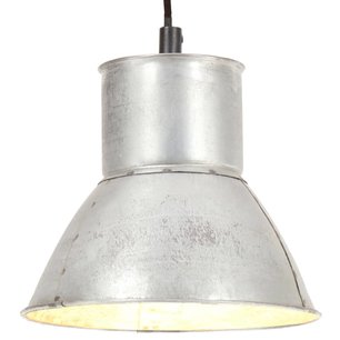 Hanglamp rond 25 W E27 17 cm zilverkleurig Hanglamp rond 25 W E27 17 cm zilverkleurig