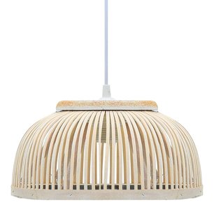 Hanglamp halfrond 40 W E27 34x14,5 cm bamboe Hanglamp halfrond 40 W E27 34x14,5 cm bamboe