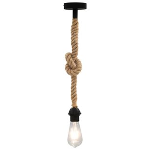 Hanglamp met door touw bedekt snoer E27 Hanglamp met door touw bedekt snoer E27