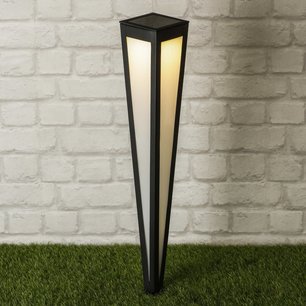 HI Tuinlamp met grondpin solar LED 75 cm zwart HI Tuinlamp met grondpin solar LED 75 cm zwart