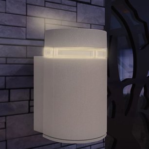 Wandlamp voor buiten halfrond grijs aluminium Wandlamp voor buiten halfrond grijs aluminium