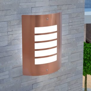 Wandlamp buiten koperkleuring roestvrij staal Wandlamp buiten koperkleuring roestvrij staal