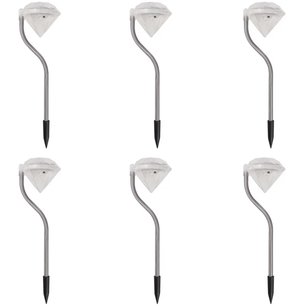 Tuinlamp op zonne-energie LED 9x7,8x29,5 cm 6 st Tuinlamp op zonne-energie LED 9x7,8x29,5 cm 6 st