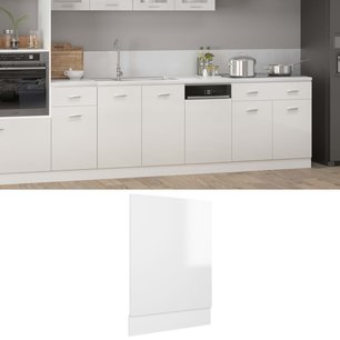 Vaatwasserpaneel 45x3x67 cm spaanplaat hoogglans wit Vaatwasserpaneel 45x3x67 cm spaanplaat hoogglans wit