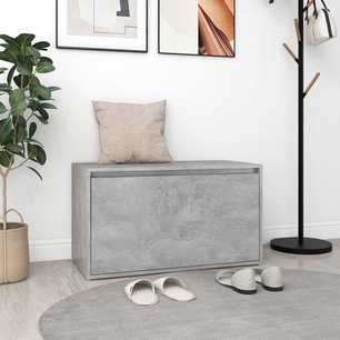Halbank 80x40x45 cm spaanplaat betongrijs Halbank 80x40x45 cm spaanplaat betongrijs