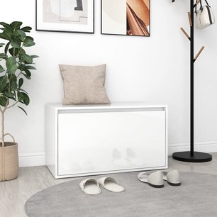 Halbank 80x40x45 cm spaanplaat hoogglans wit Halbank 80x40x45 cm spaanplaat hoogglans wit