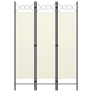 Kamerscherm met 3 panelen 120x180 cm crèmewit Kamerscherm met 3 panelen 120x180 cm crèmewit