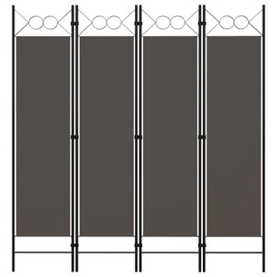 Kamerscherm met 4 panelen 160x180 cm antraciet Kamerscherm met 4 panelen 160x180 cm antraciet