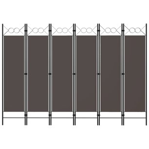 Kamerscherm met 6 panelen 240x180 cm antraciet Kamerscherm met 6 panelen 240x180 cm antraciet