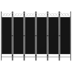 Kamerscherm met 6 panelen 240x180 cm zwart Kamerscherm met 6 panelen 240x180 cm zwart