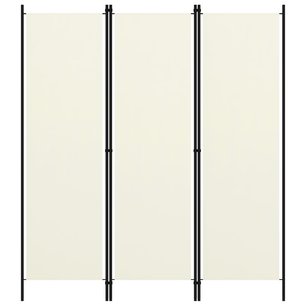 Kamerscherm met 3 panelen 150x180 cm crèmewit Kamerscherm met 3 panelen 150x180 cm crèmewit