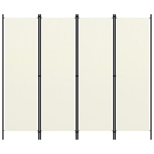 Kamerscherm met 4 panelen 200x180 cm crèmewit Kamerscherm met 4 panelen 200x180 cm crèmewit