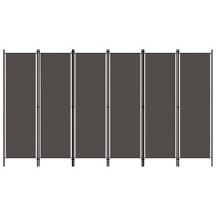 Kamerscherm met 6 panelen 300x180 cm antraciet Kamerscherm met 6 panelen 300x180 cm antraciet