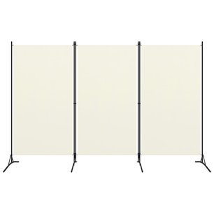 Kamerscherm met 3 panelen 260x180 cm crèmewit Kamerscherm met 3 panelen 260x180 cm crèmewit