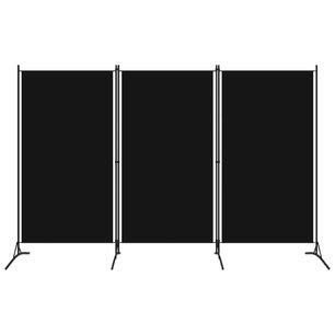 Kamerscherm met 3 panelen 260x180 cm zwart Kamerscherm met 3 panelen 260x180 cm zwart