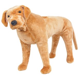 Speelgoedhond labrador staand XXL pluche lichtbruin Speelgoedhond labrador staand XXL pluche lichtbruin