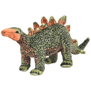 Speelgoeddinosaurus staand XXL pluche groen en oranje Speelgoeddinosaurus staand XXL pluche groen en oranje