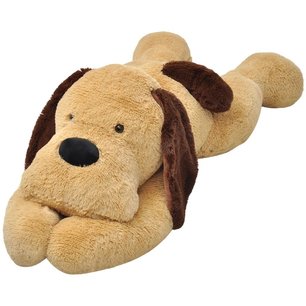 Knuffelbeest hond 80 cm pluche bruin Knuffelbeest hond 80 cm pluche bruin