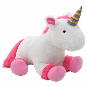 Knuffel eenhoorn pluche roze en wit Knuffel eenhoorn pluche roze en wit
