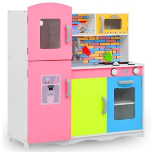 Kinderspeelkeuken 80x30x85 cm MDF meerkleurig Kinderspeelkeuken 80x30x85 cm MDF meerkleurig