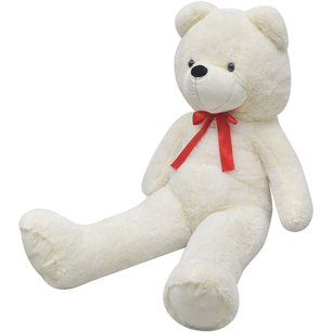Teddybeer XXL 135 cm zacht pluche wit Teddybeer XXL 135 cm zacht pluche wit