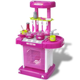 Kinderspeelkeuken met licht- en geluidseffecten roze Kinderspeelkeuken met licht- en geluidseffecten roze