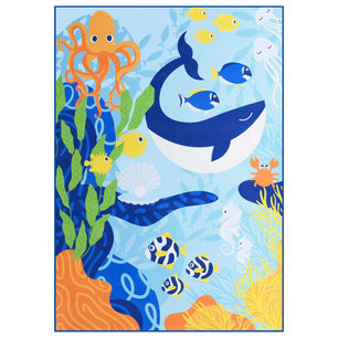 Vloerkleed bedrukt 80x150 cm stof meerkleurig Vloerkleed bedrukt 80x150 cm stof meerkleurig