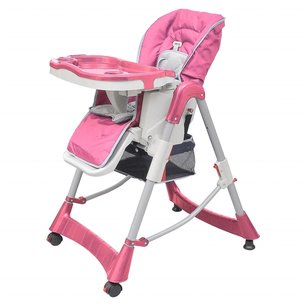 Kinderstoel Deluxe in hoogte verstelbaar roze Kinderstoel Deluxe in hoogte verstelbaar roze