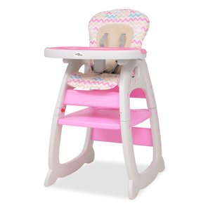 Kinderstoel met blad 3-in-1 verstelbaar roze Kinderstoel met blad 3-in-1 verstelbaar roze
