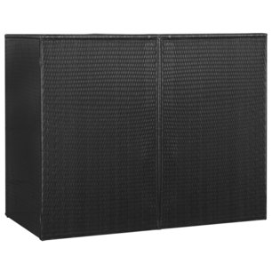 Containerberging dubbel 153x78x120 cm poly rattan zwart Containerberging dubbel 153x78x120 cm poly rattan zwart