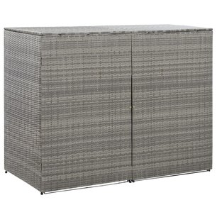 Containerberging dubbel 153x78x120 cm poly rattan antraciet Containerberging dubbel 153x78x120 cm poly rattan antraciet