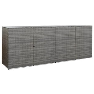 Containerberging vierdubbel 305x78x120 cm poly rattan antraciet Containerberging vierdubbel 305x78x120 cm poly rattan antraciet