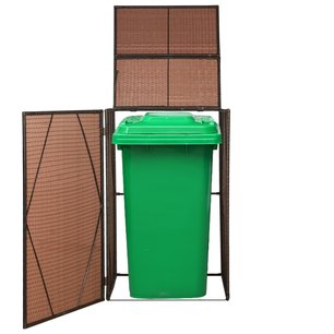 Containerberging enkel 76x78x120 cm poly rattan bruin Containerberging enkel 76x78x120 cm poly rattan bruin