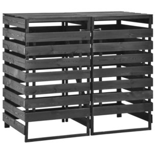 Containerberging dubbel 140x75x121 cm geverfd grenenhout Containerberging dubbel 140x75x121 cm geverfd grenenhout
