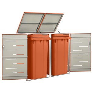 Containerberging dubbel 138x77,5x115,5 cm roestvrij staal Containerberging dubbel 138x77,5x115,5 cm roestvrij staal