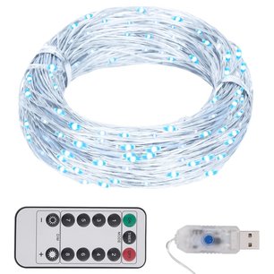Lichtsnoer met 400 microLED's koudwit 8 functies 40 m Lichtsnoer met 400 microLED's koudwit 8 functies 40 m