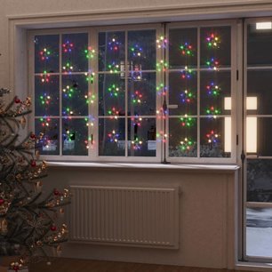 Lichtsnoergordijn sterren met 200 LED's 8 functies meerkleurig Lichtsnoergordijn sterren met 200 LED's 8 functies meerkleurig