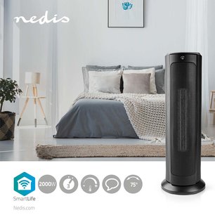 SmartLife Ventilatorkachel Wi-Fi - Toren - 2000 W - 3 Warmte Standen - Zwenkfunctie - 15 - 35 °C - Android™ / IOS SmartLife Ventilatorkachel Wi-Fi - Toren - 2000 W - 3 Warmte Standen - Zwenkfunctie - 15 - 35 °C - Android™ / IOS