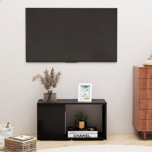 Tv-meubel 60x24x32 cm spaanplaat zwart Tv-meubel 60x24x32 cm spaanplaat zwart