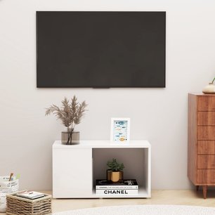 Tv-meubel 60x24x32 cm spaanplaat hoogglans wit Tv-meubel 60x24x32 cm spaanplaat hoogglans wit