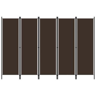 Kamerscherm met 5 panelen 250x180 cm bruin Kamerscherm met 5 panelen 250x180 cm bruin