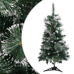 Kunstkerstboom met standaard 90 cm PVC groen en wit Kunstkerstboom met standaard 90 cm PVC groen en wit