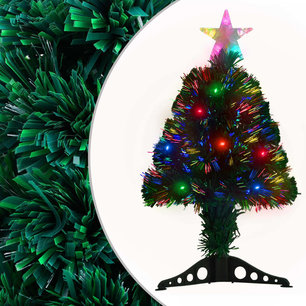 Kunstkerstboom met standaard/LED 64 cm glasvezel Kunstkerstboom met standaard/LED 64 cm glasvezel
