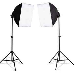 Lampenset voor Fotostudio Inclusief lampen, statieven en reistas - 70 W - 5500 K - 4000 lm - Werkhoogte: 60-180 cm Lampenset voor Fotostudio Inclusief lampen, statieven en reistas - 70 W - 5500 K - 4000 lm - Werkhoogte: 60-180 cm