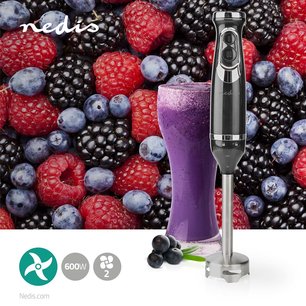 Staafmixer 600 W - 2 Snelheidsinstellingen - Zwart / RVS Staafmixer 600 W - 2 Snelheidsinstellingen - Zwart / RVS