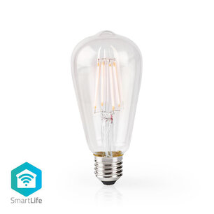 SmartLife LED Filamentlamp | Wi-Fi | E27 | 500 lm | 5 W | Warm Wit | 2700 K | Glas | Androidâ„¢ / IOS | ST64 SmartLife LED Filamentlamp | Wi-Fi | E27 | 500 lm | 5 W | Warm Wit | 2700 K | Glas | Androidâ„¢ / IOS | ST64