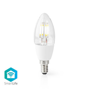 SmartLife LED Filamentlamp | Wi-Fi | E14 | 400 lm | 5 W | Warm Wit | 2700 K | Glas | Androidâ„¢ / IOS | Kaars SmartLife LED Filamentlamp | Wi-Fi | E14 | 400 lm | 5 W | Warm Wit | 2700 K | Glas | Androidâ„¢ / IOS | Kaars