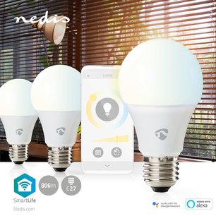 SmartLife LED Bulb | Wi-Fi | E27 | 806 lm | 9 W | Warm to Cool White | Energieklasse: F | Androidâ„¢ / IOS | Peer SmartLife LED Bulb | Wi-Fi | E27 | 806 lm | 9 W | Warm to Cool White | Energieklasse: F | Androidâ„¢ / IOS | Peer
