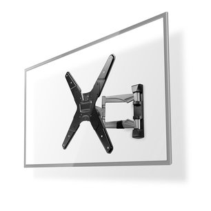 Draai- en Kantelbare TV-Muurbeugel | 26-42 " | Maximaal schermgewicht: 30 kg | Kantelbaar | Draaibaar | Minimale muurafstand: 48 mm | Maximale muurafstand: 410 mm | 3 Draaipunt(en) | Staal | Zwart Draai- en Kantelbare TV-Muurbeugel | 26-42 " | Maximaal schermgewicht: 30 kg | Kantelbaar | Draaibaar | Minimale muurafstand: 48 mm | Maximale muurafstand: 410 mm | 3 Draaipunt(en) | Staal | Zwart